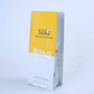 Wiederversiegelbare flache untere Tasche 250g 8oz, die Plastik-120g Kaffee Bean Pouch With Valve verpackt