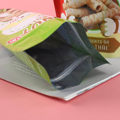 Heißsiegel-Stellungs-Beutel-verpackende Aluminiumfolie-Plastik-Riss-Kerbe Matte Black