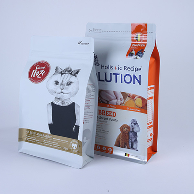 Aluminum Foil Bottom Gusseted Zip Lock 50mic Pet Treat Packaging Custom Dog Treat Packaging