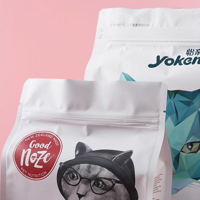 Aluminiumflache untere Tasche des reißverschluss-300g, die Cat Food Big Bags verpackt