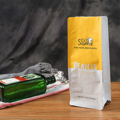 Flache Unterseiten-Stand des Nahrungsmittelgrad-Reißverschluss-60mic herauf Beutel Morinaga-Pulver-Teebeutel verpacken Kaffee mit Ventil