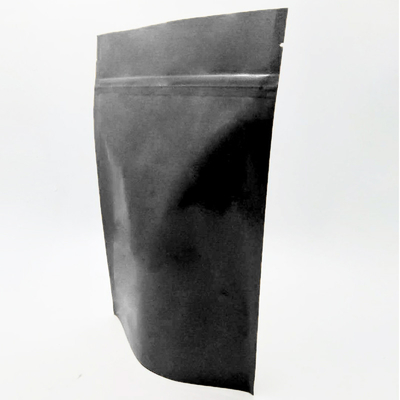 Zipverschluss-Beutel des Aluminiumfolie-Heißsiegel-16oz, der 450g Matte Black Stand Up Pouch verpackt