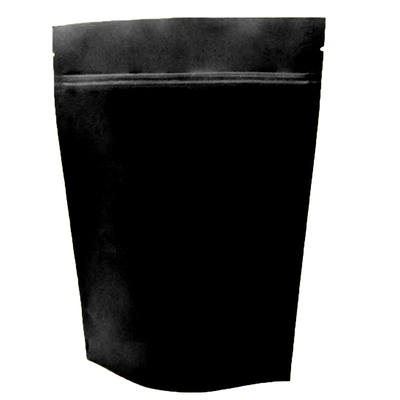 Zipverschluss-Beutel des Aluminiumfolie-Heißsiegel-16oz, der 450g Matte Black Stand Up Pouch verpackt