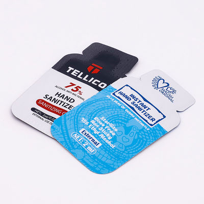 Antiseptischer wasserloser Handdesinfizierer, der herausgespritzten Flüssigkeits-Stand herauf Beutel verpackt